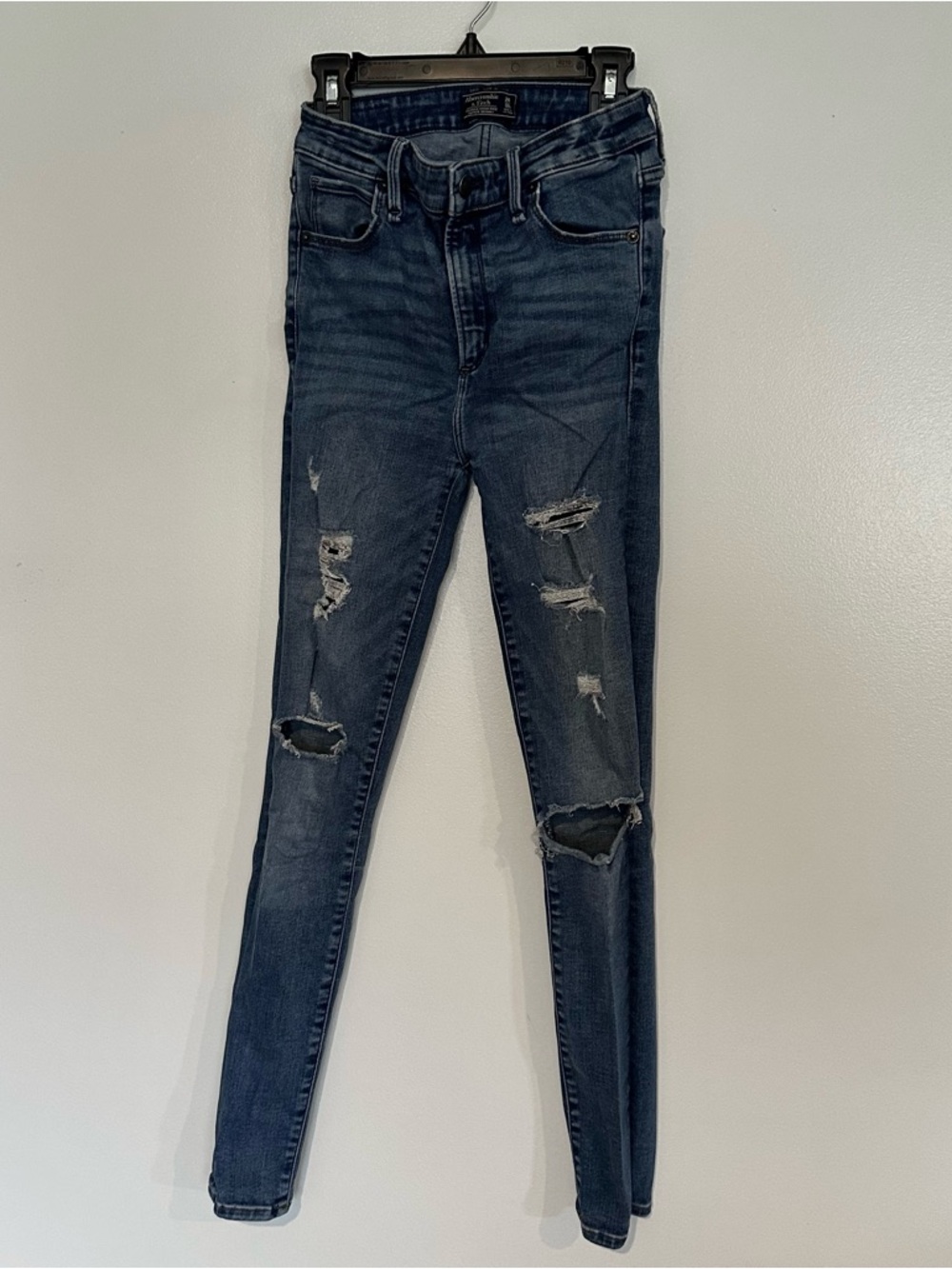 Abercrombie & Fitch Simone High Rise Super Skinny Jeans - Dark Blue 24 00 short